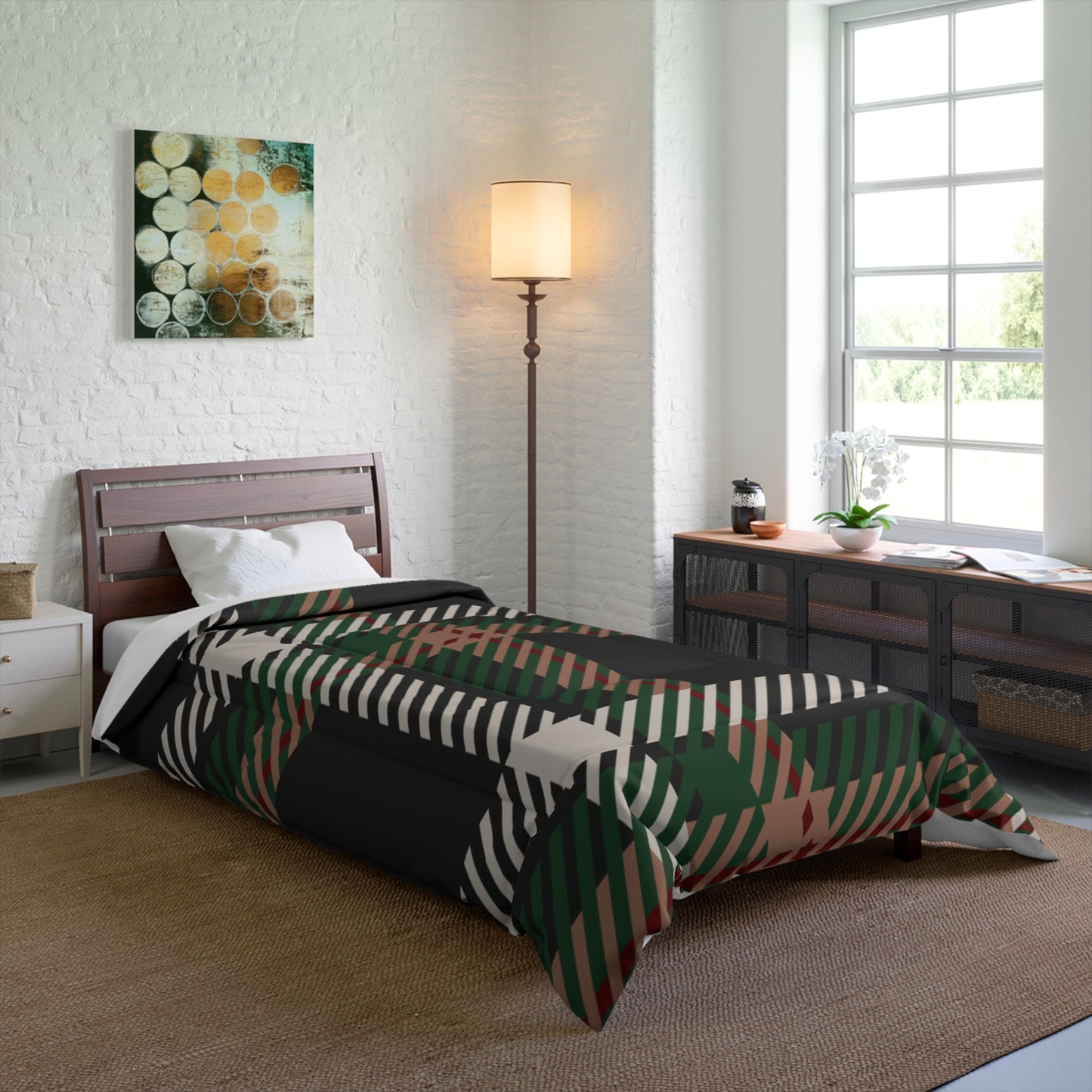 Faithful Tartan Comforter – Bold Layers, Divine Covering