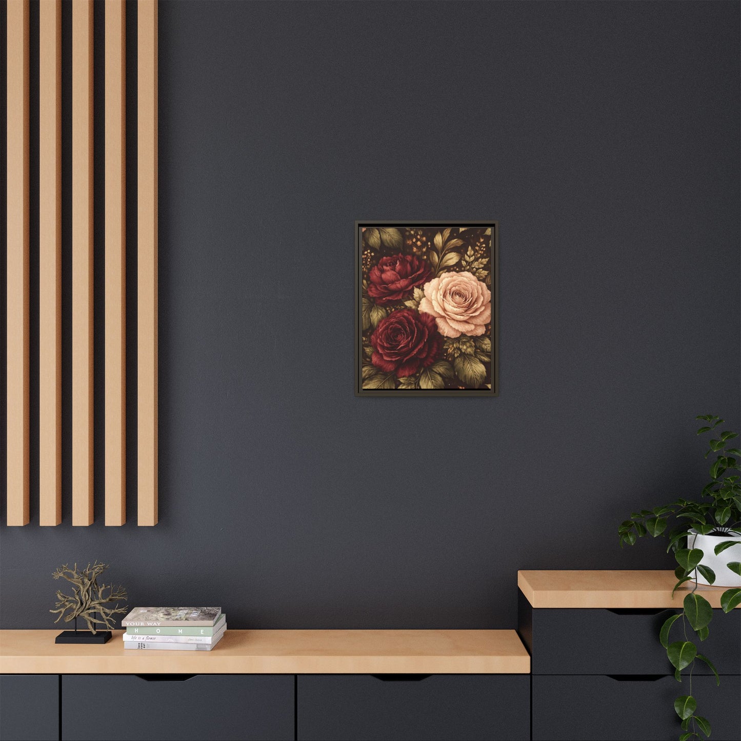 Abundance Tapestry Luxe Floral Framed Canvas
