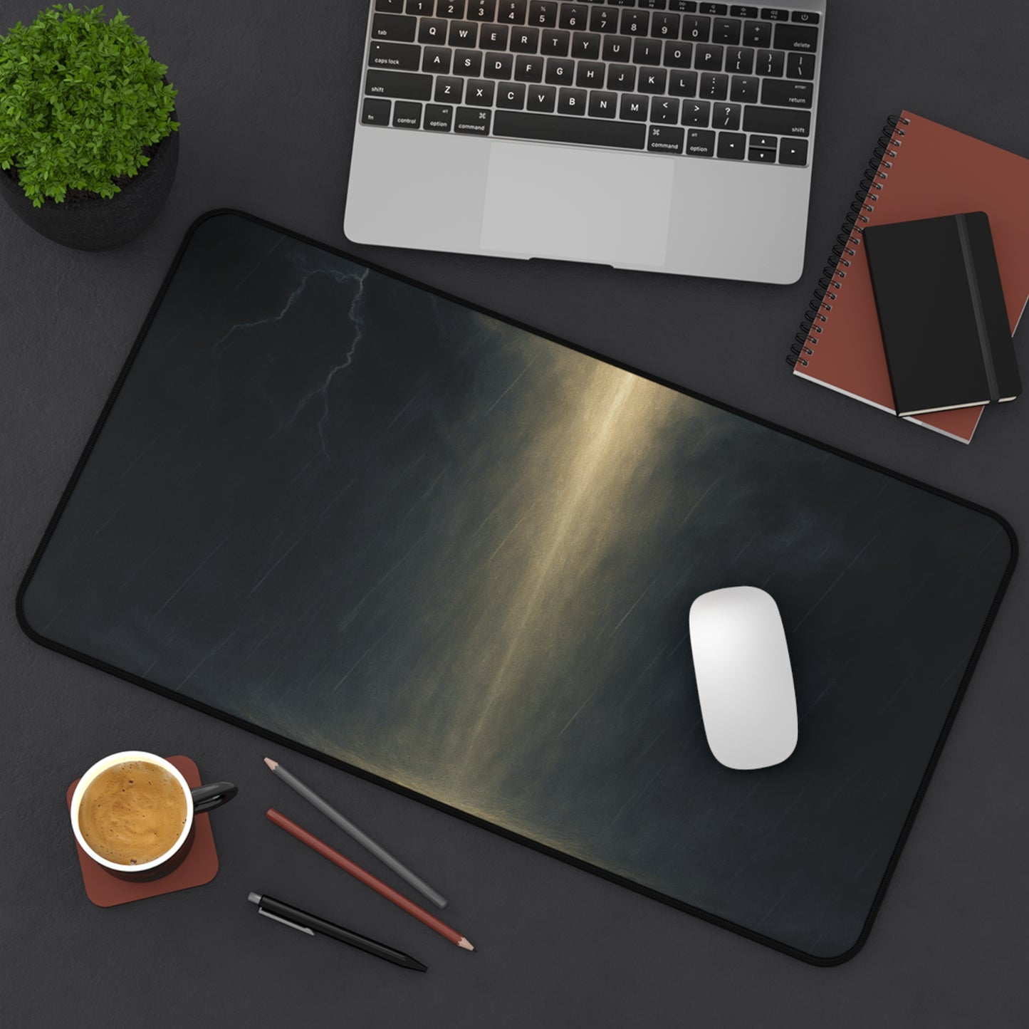 Light in the Storm Desk Mat – Divine Illumination