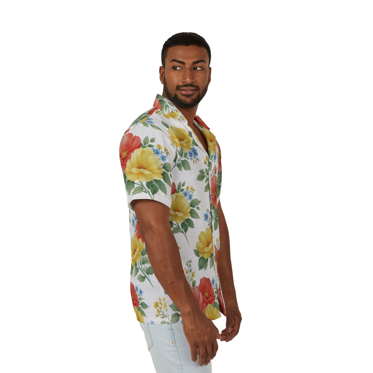 Petal Bloom – Men’s Short Sleeve Button-Up