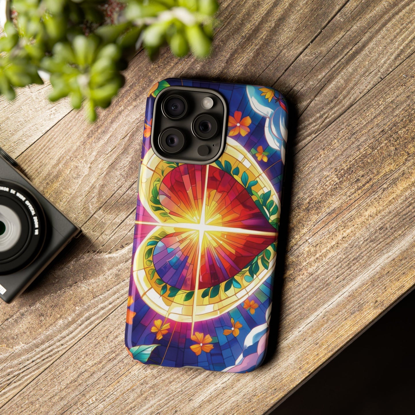 "Heart of Light" Phone Case – Stained Glass Faith Edition