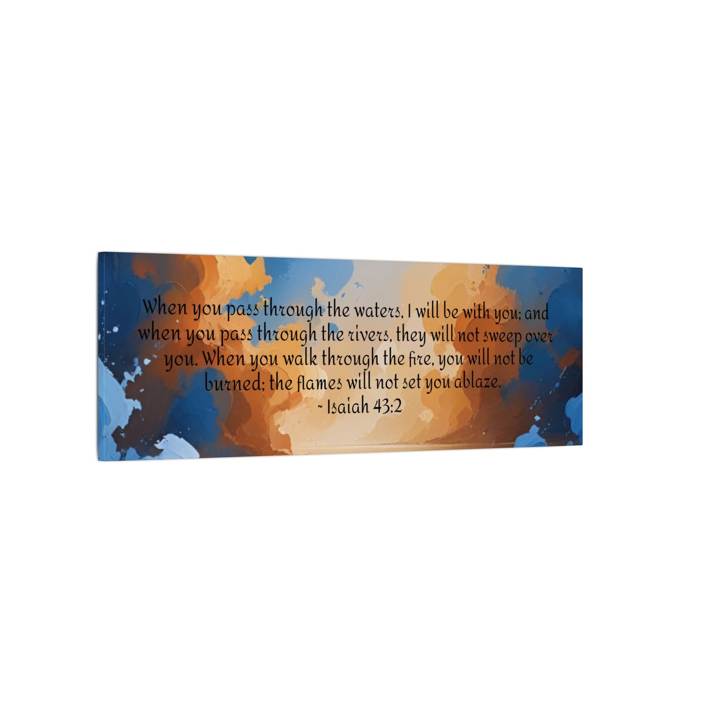 “Through the Fire & Water – Isaiah 43:2 Canvas”