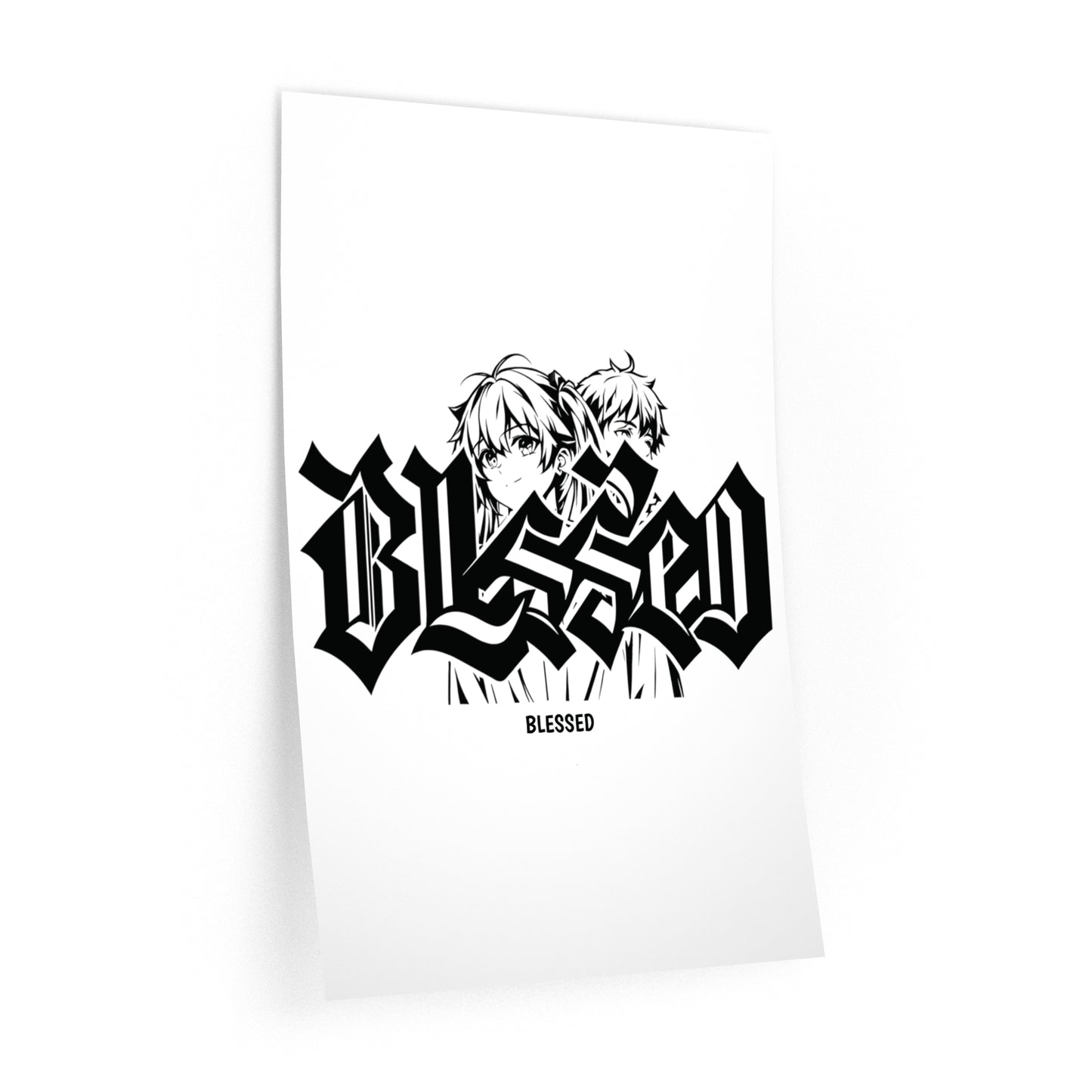 Blessed Graffiti Wall Decal – Faith Meets Anime