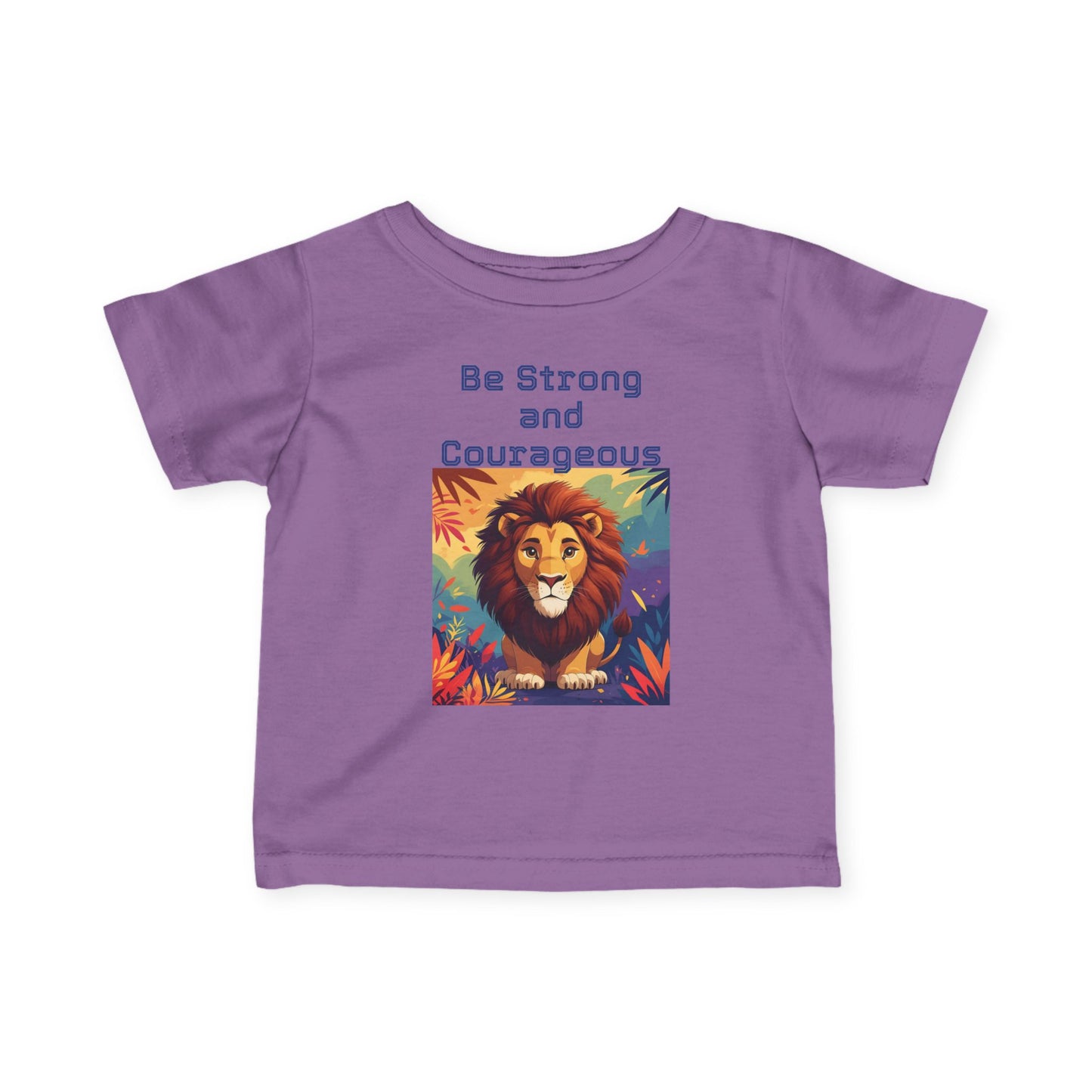 Be Strong & Courageous – Baby Lion Tee (Joshua 1:9 Inspired)