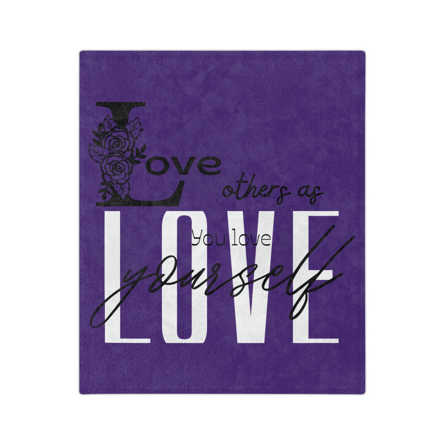 Love Others – Royal Scripture-Inspired Velvet Blanket