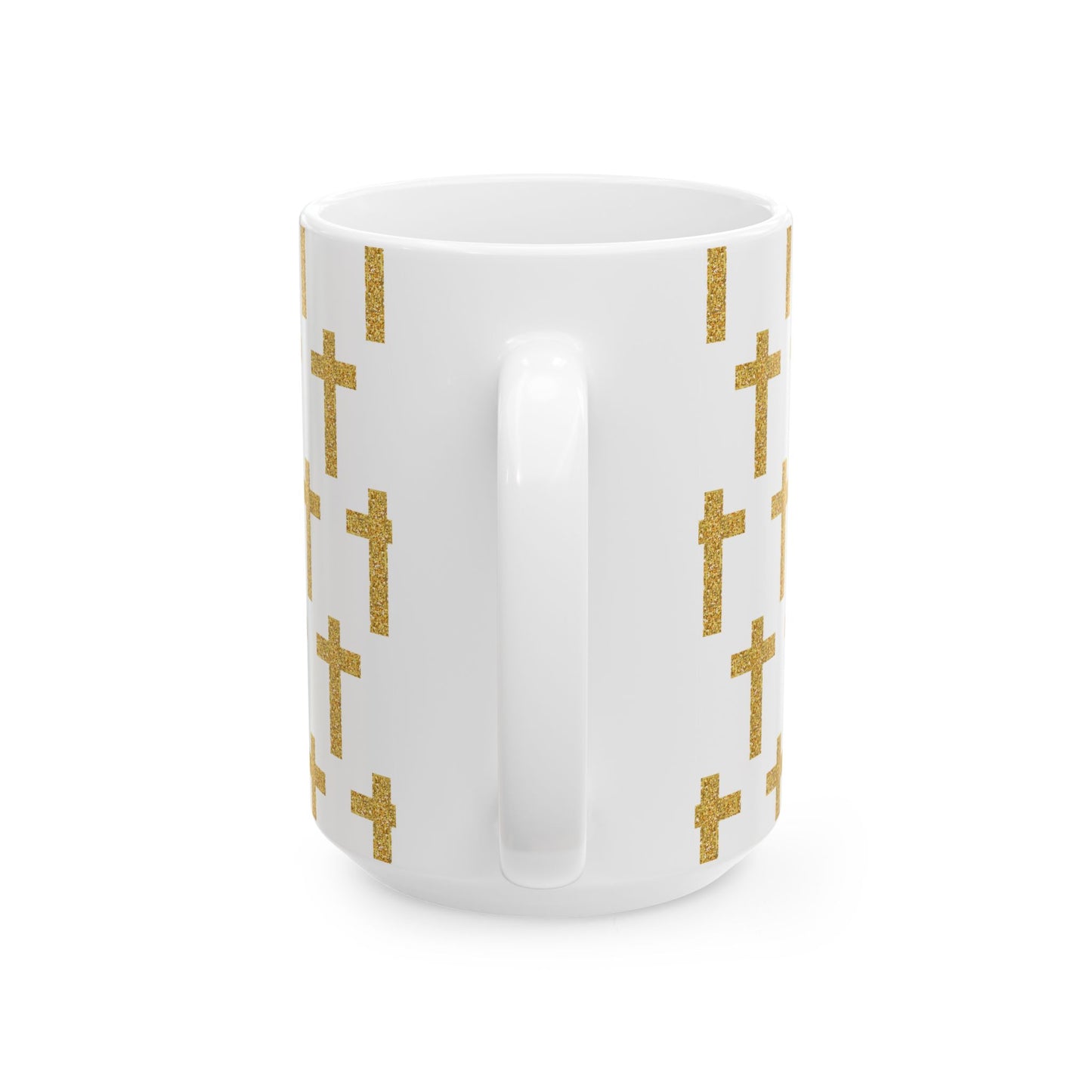 Faith in Every Sip – Gold Cross Mug - 11oz, 15oz