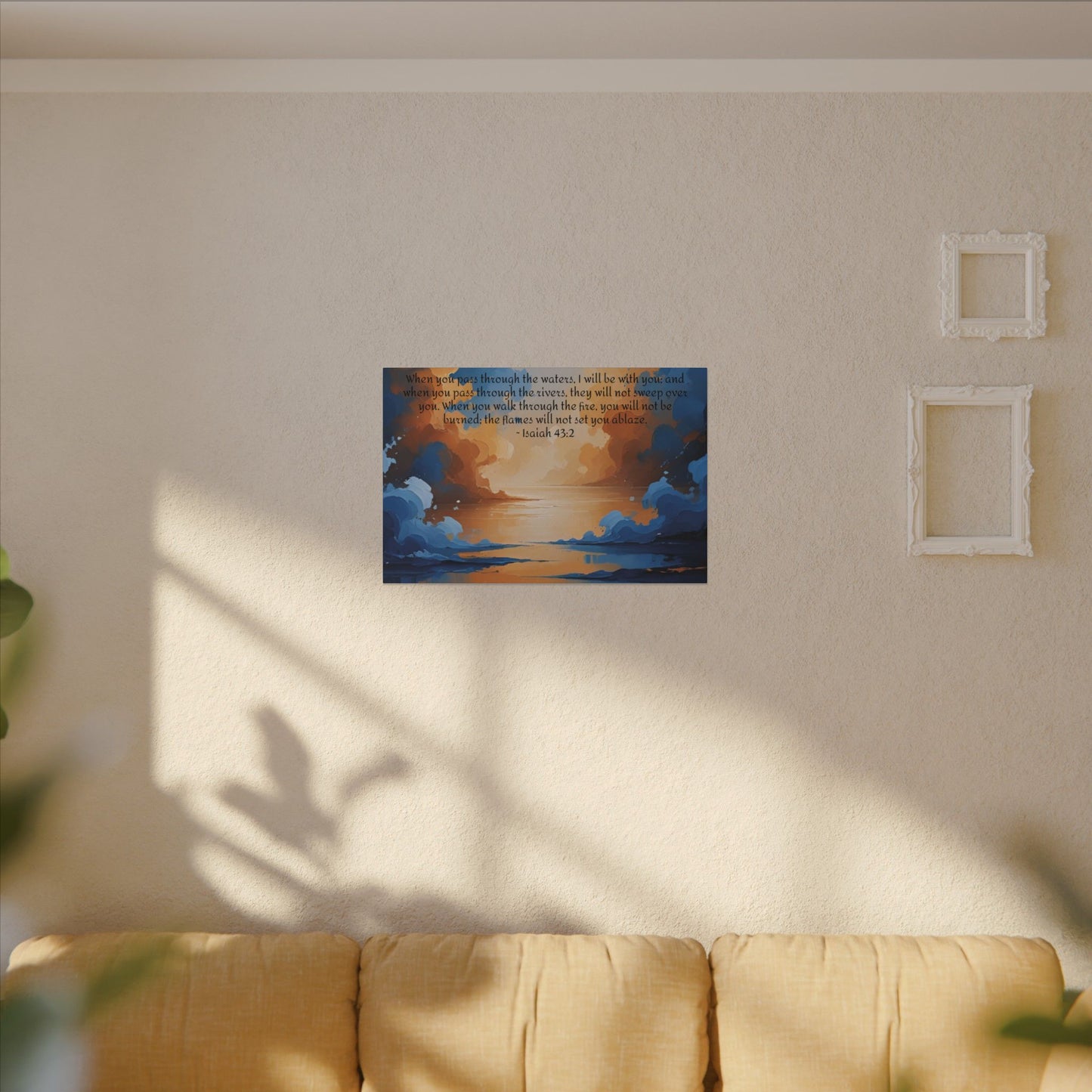 “Through the Fire & Water – Isaiah 43:2 Canvas”