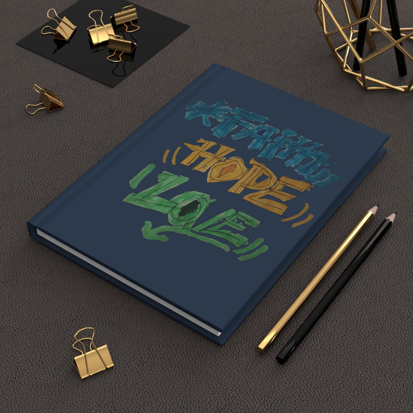 Faith Hope Love Journal – Deep Navy Cover