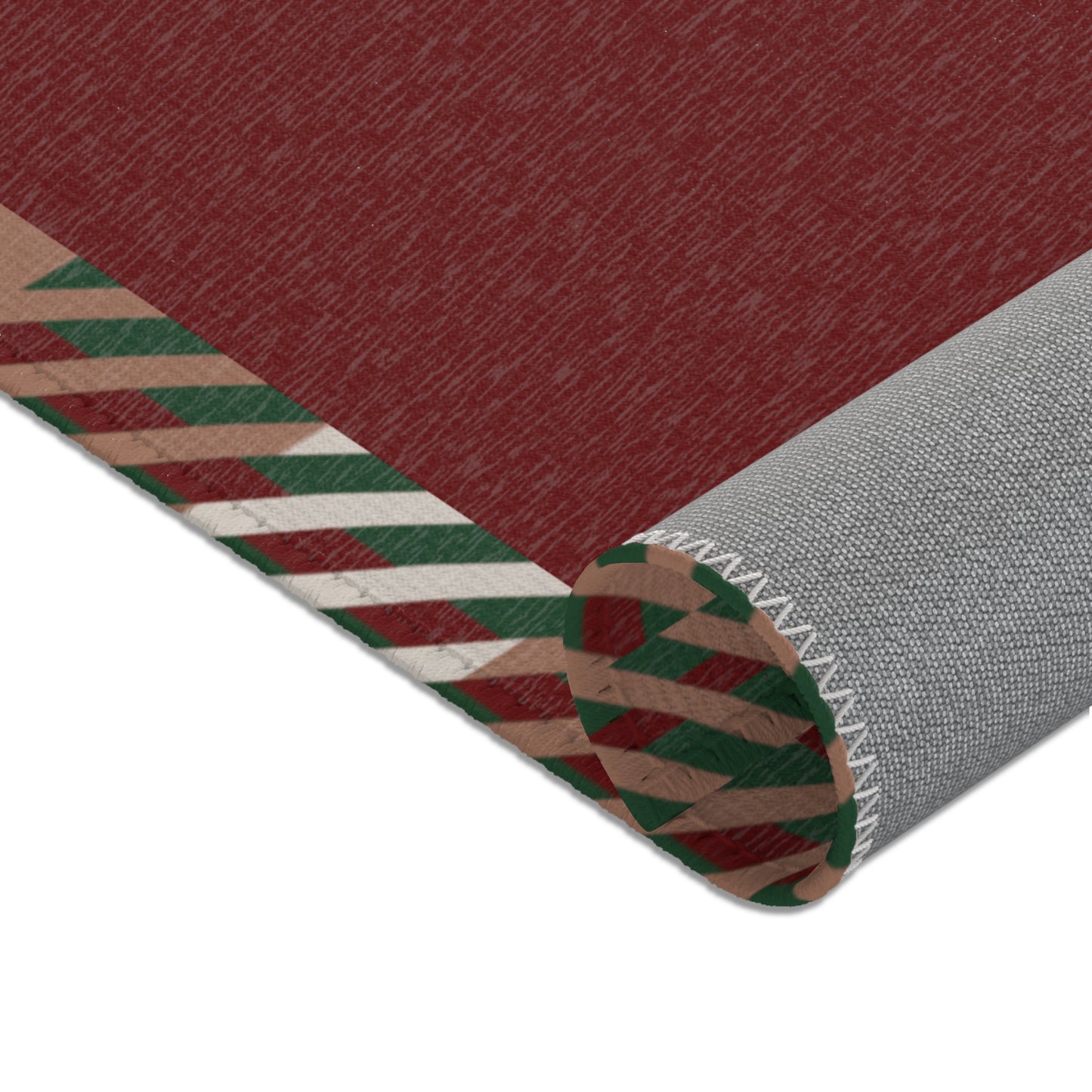 Abide Rug – Oxblood & Plaid