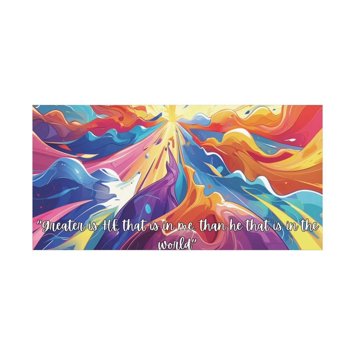 Greater Is He – Scripture Canvas Art