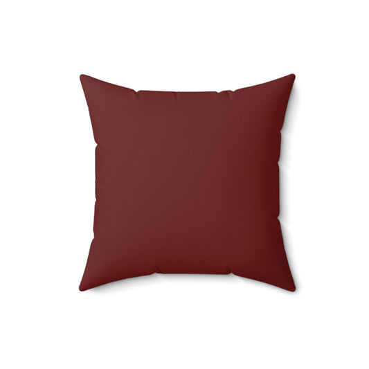 Faithful Tartan Cushion – Oxblood Front, Plaid Back | Faux Suede Statement Pillow