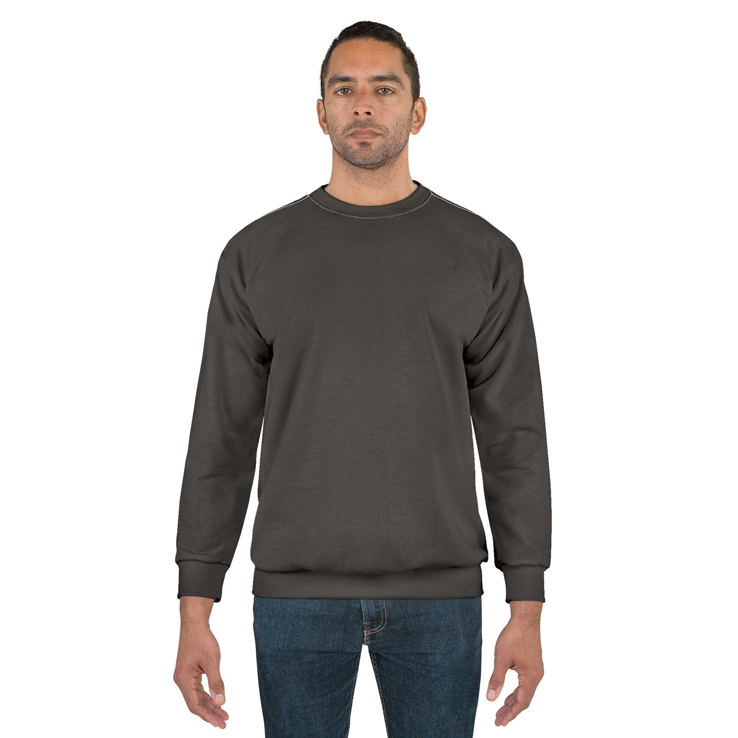 Faithful Tartan Solid Sweatshirt – Charcoal Black | Whispers of Winter Collection
