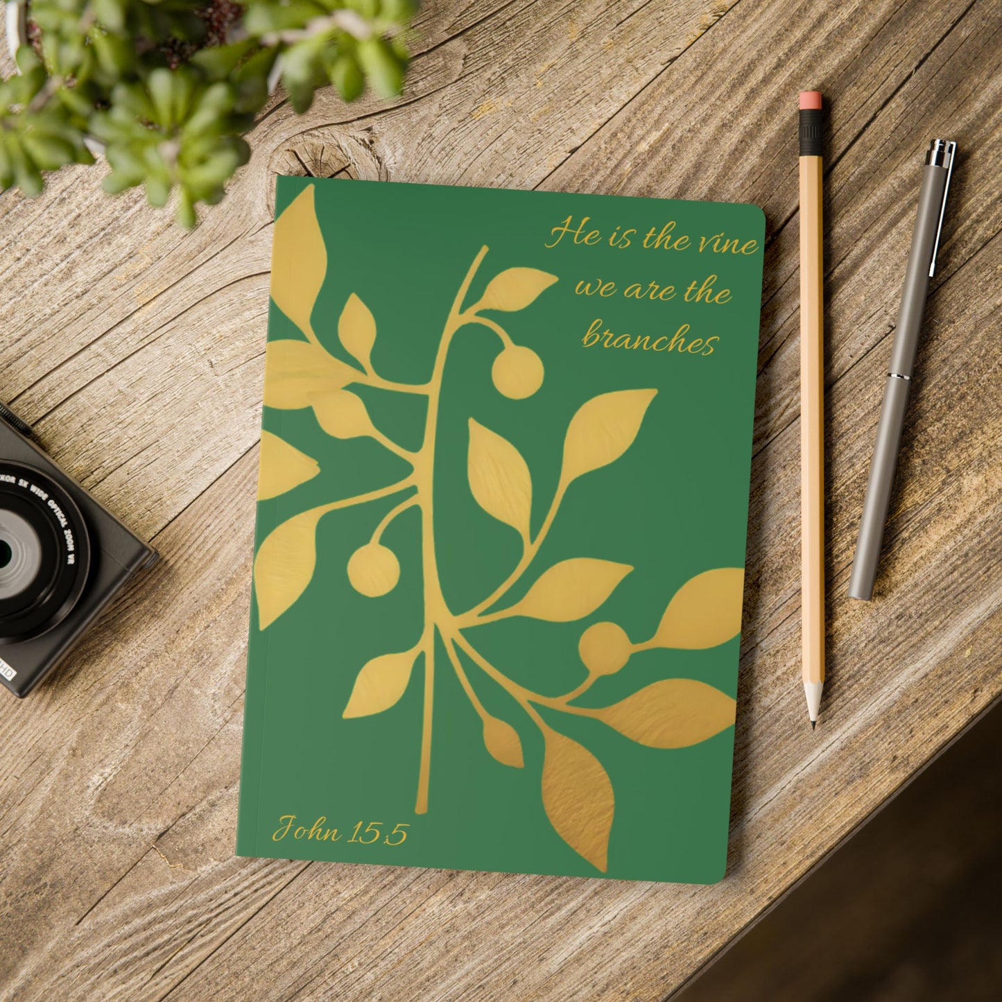 The Vine & The Branches – John 15:5 Journal (Green)