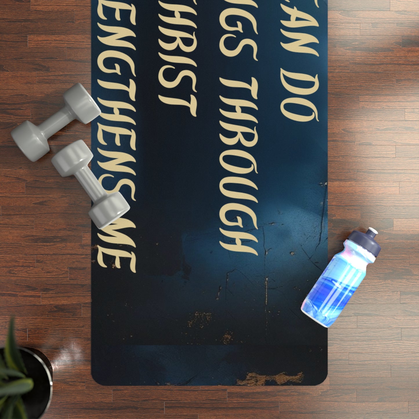 Strength & Stillness – Philippians 4:13 Yoga Mat
