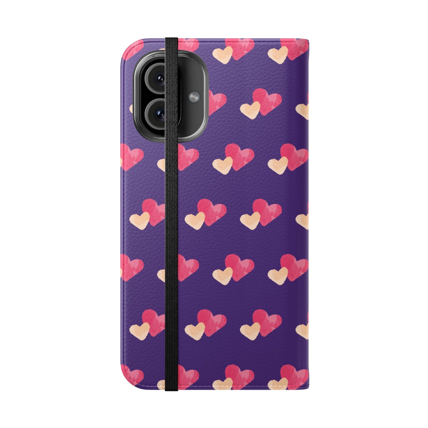 "Faith-Filled Hearts | Flip Phone Case – Purple"