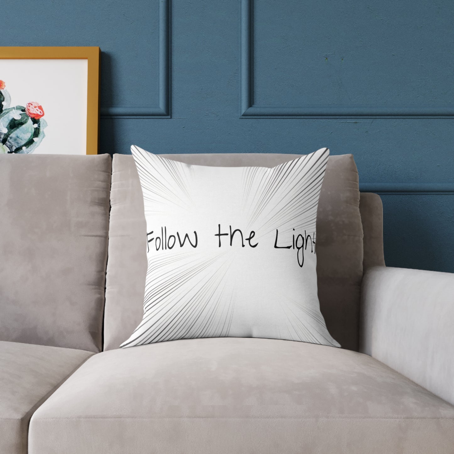 Follow the Light – Inspirational Throw Pillow