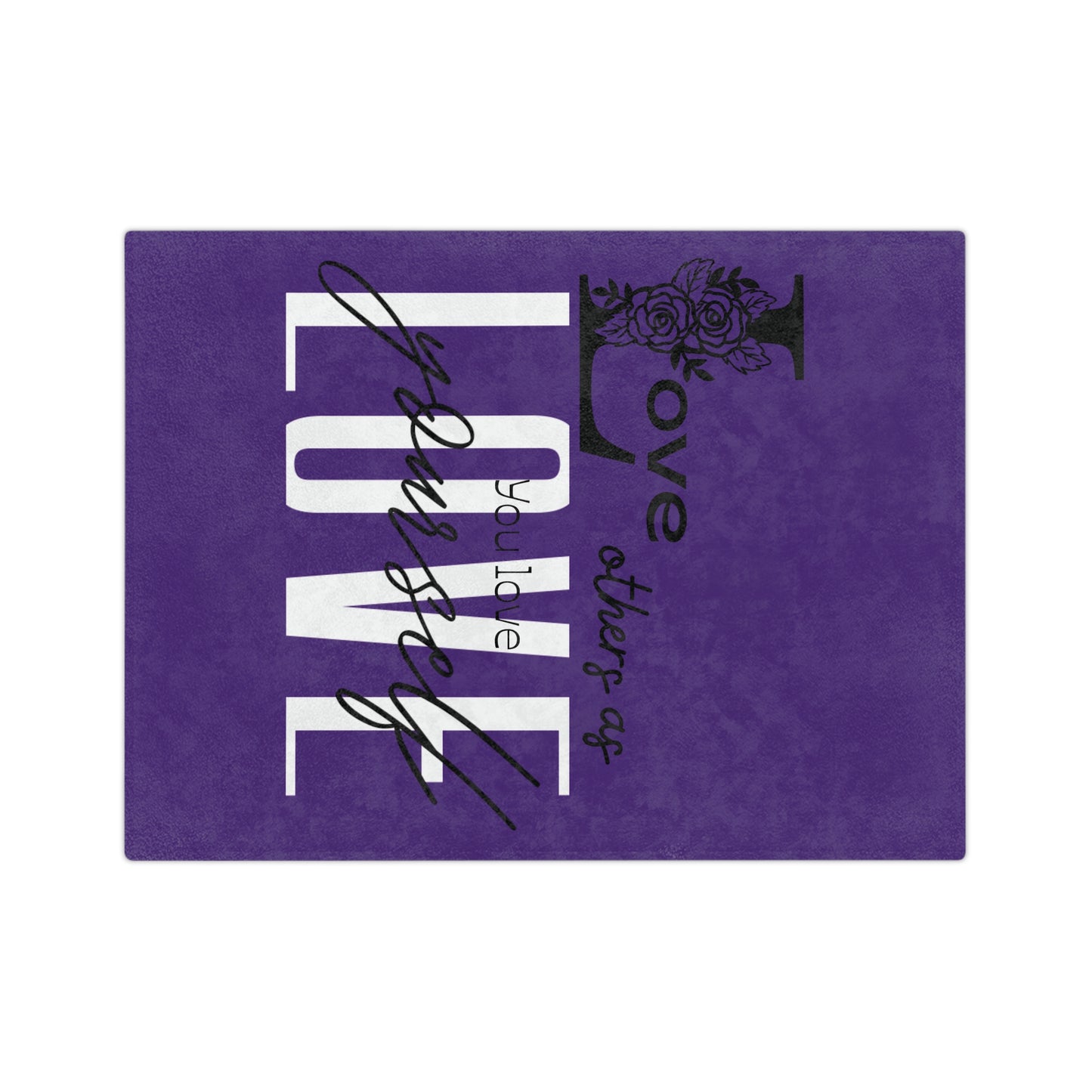 Love Others – Royal Scripture-Inspired Velvet Blanket