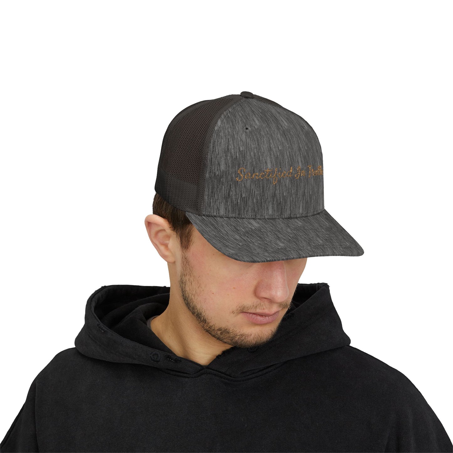 Sanctified In Truth Mesh Trucker Hat – Faith on the Go