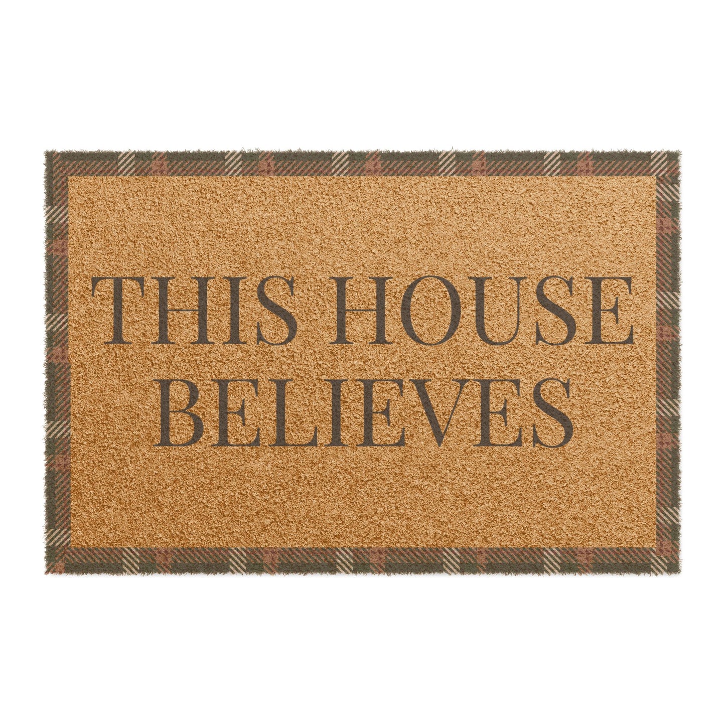 Faithful Tartan | “This House Believes” Doormat