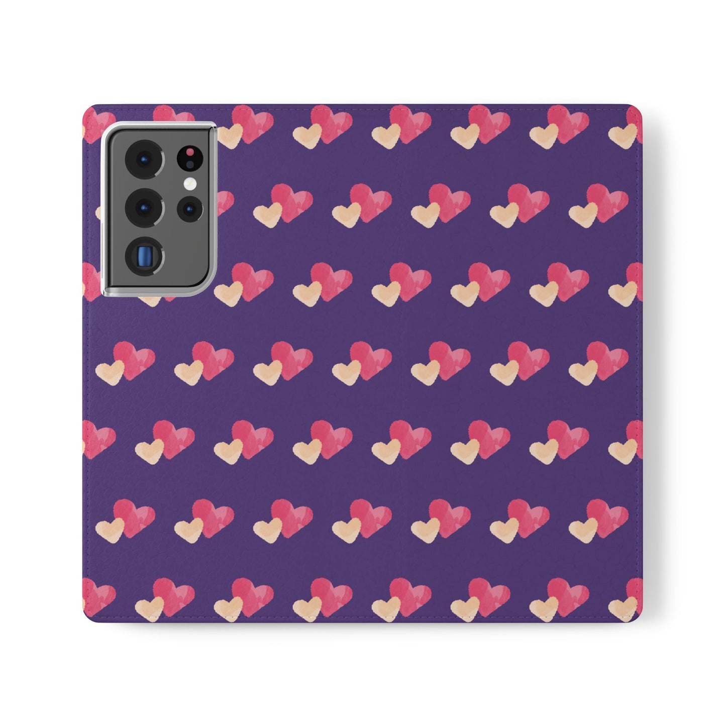"Faith-Filled Hearts | Flip Phone Case – Purple"