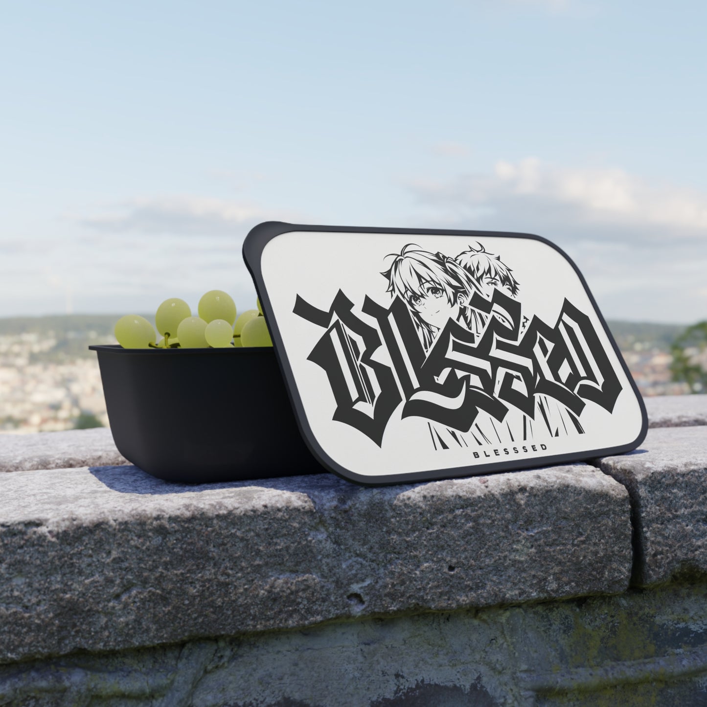 "Blessed" Lunch Box – Bold Black & White Edition