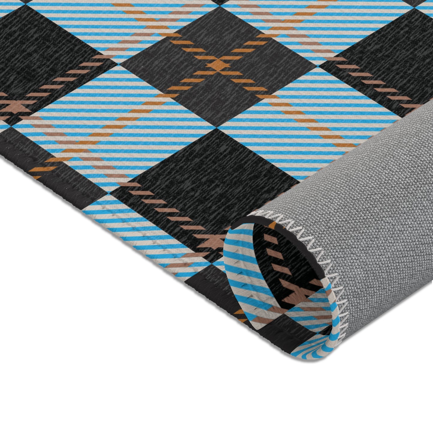Ember Frost Area Rug – Frozen Tartan FW25