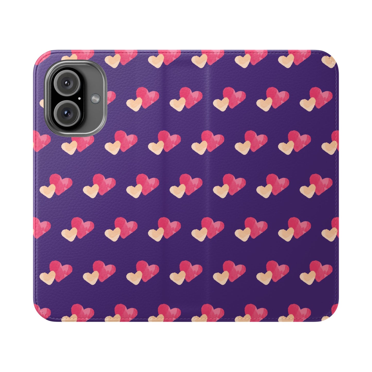 "Faith-Filled Hearts | Flip Phone Case – Purple"