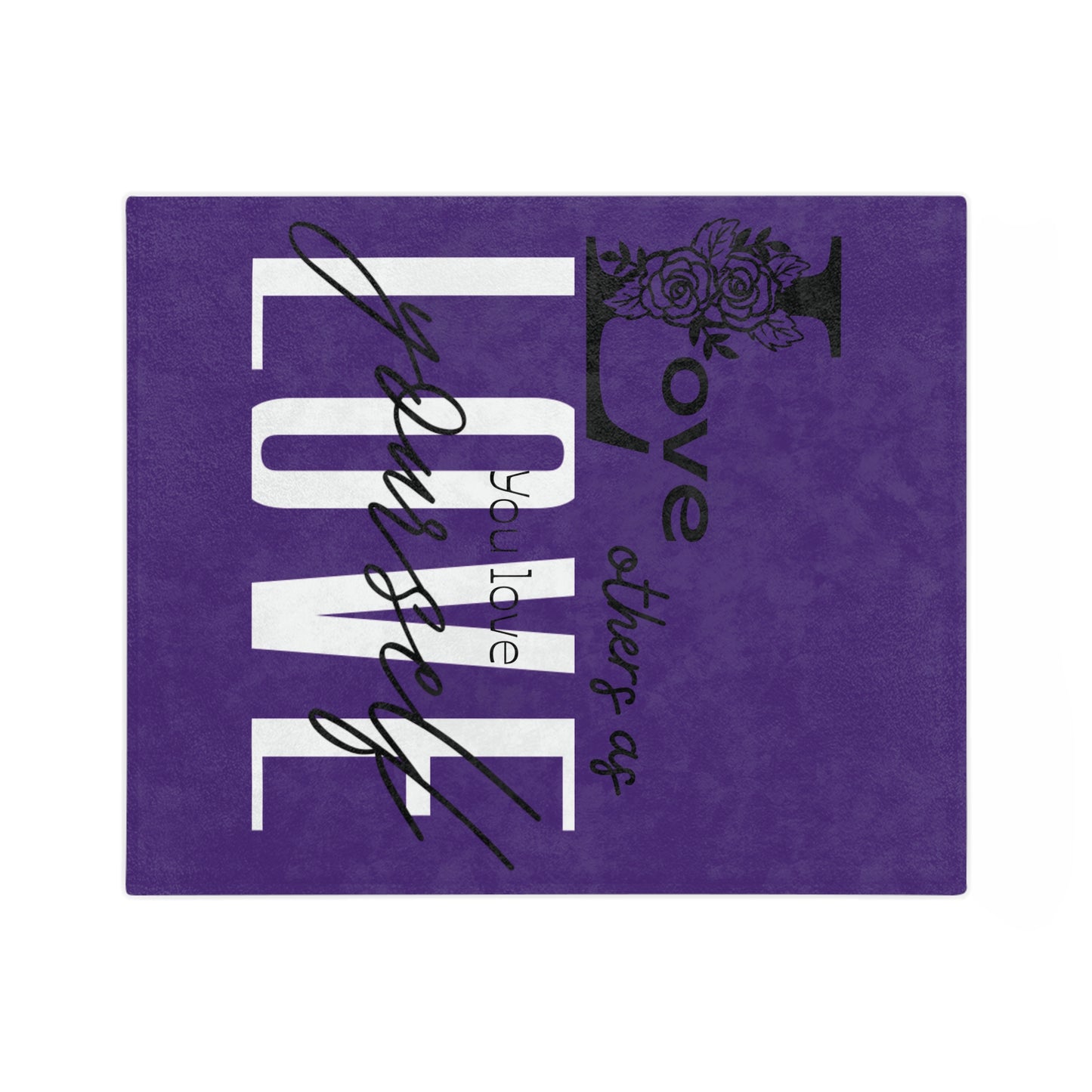 Love Others – Royal Scripture-Inspired Velvet Blanket