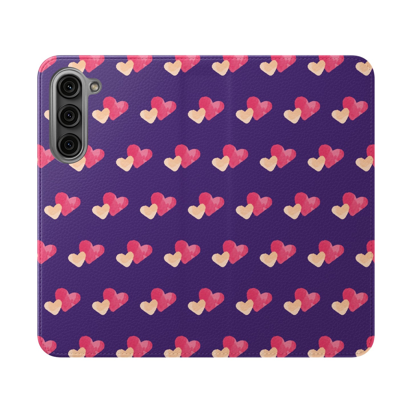"Faith-Filled Hearts | Flip Phone Case – Purple"