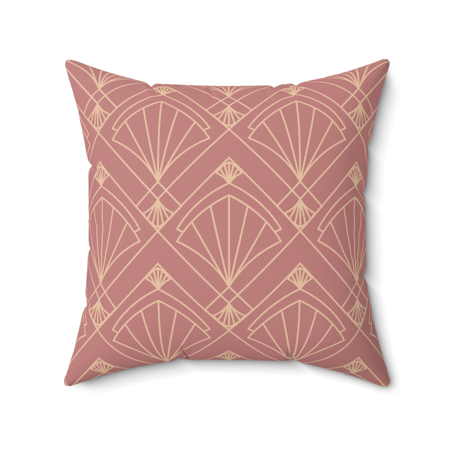 Rose Deco Luxe Throw Pillow – Diamond Fan Pattern