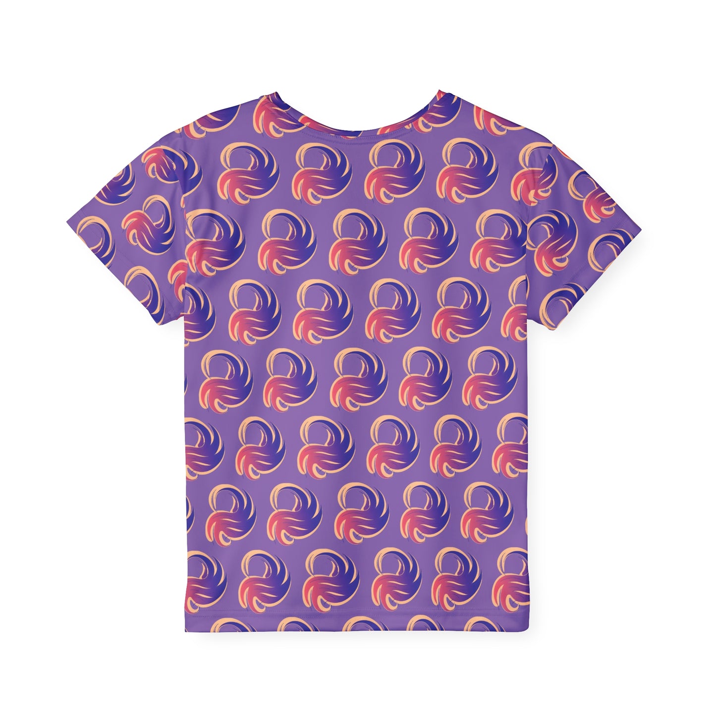 Divine Swirl Tee - Colorful Patterned Athletic Shirt for Young Athletes, Birthday Gift, Team Gear, Playwear, Activewear