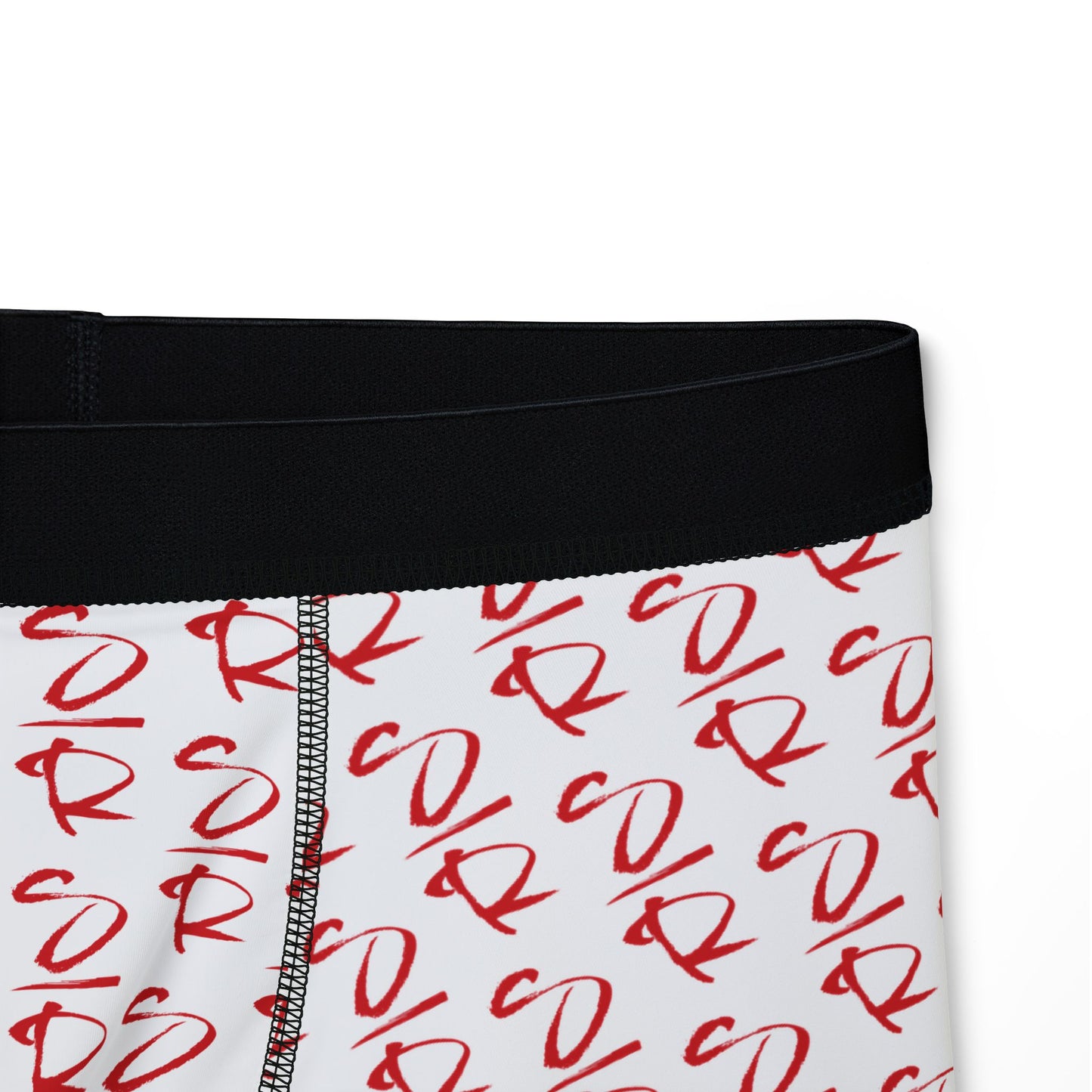 Scattered Script – Men's Boxer Briefs (White/Red)