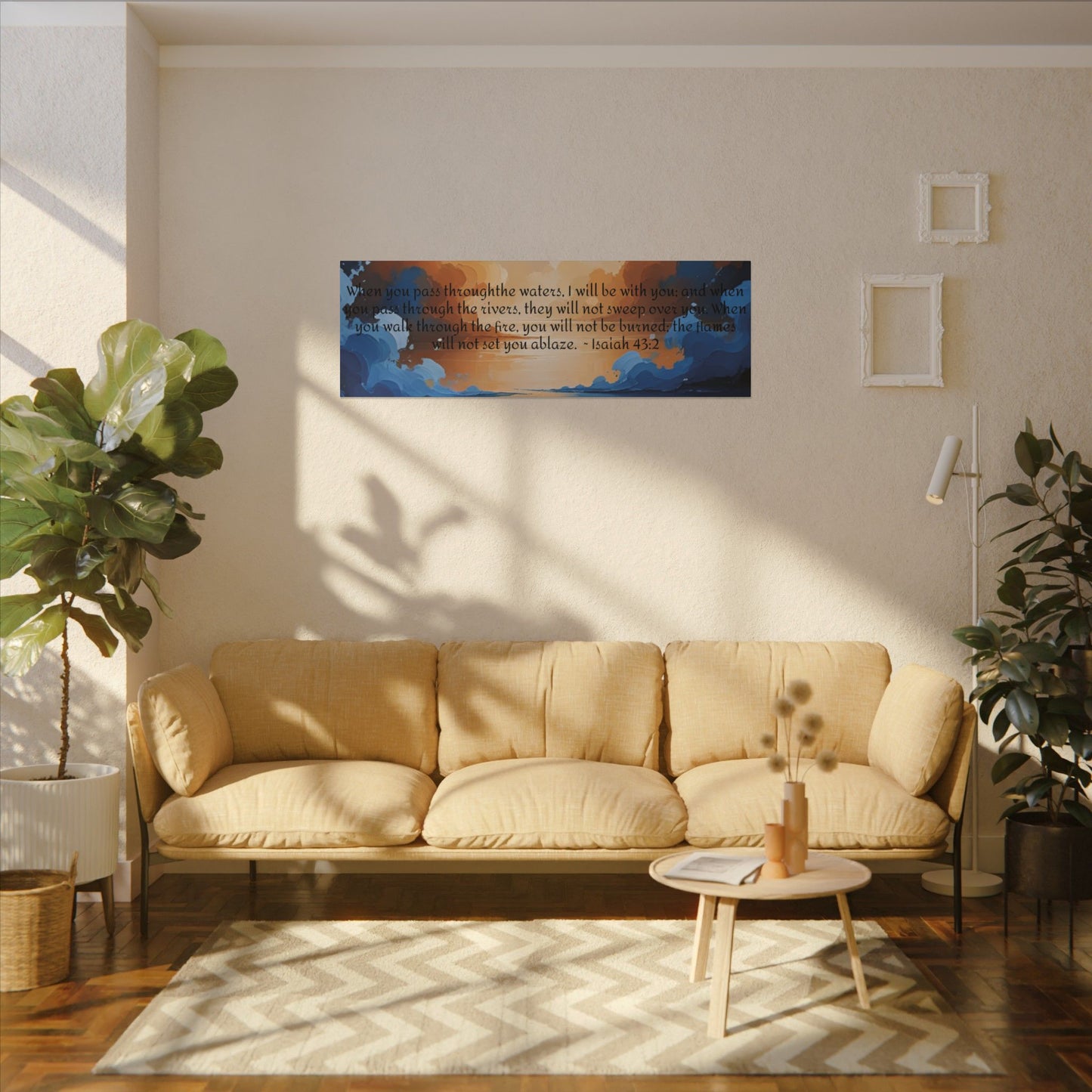 “Through the Fire & Water – Isaiah 43:2 Canvas”