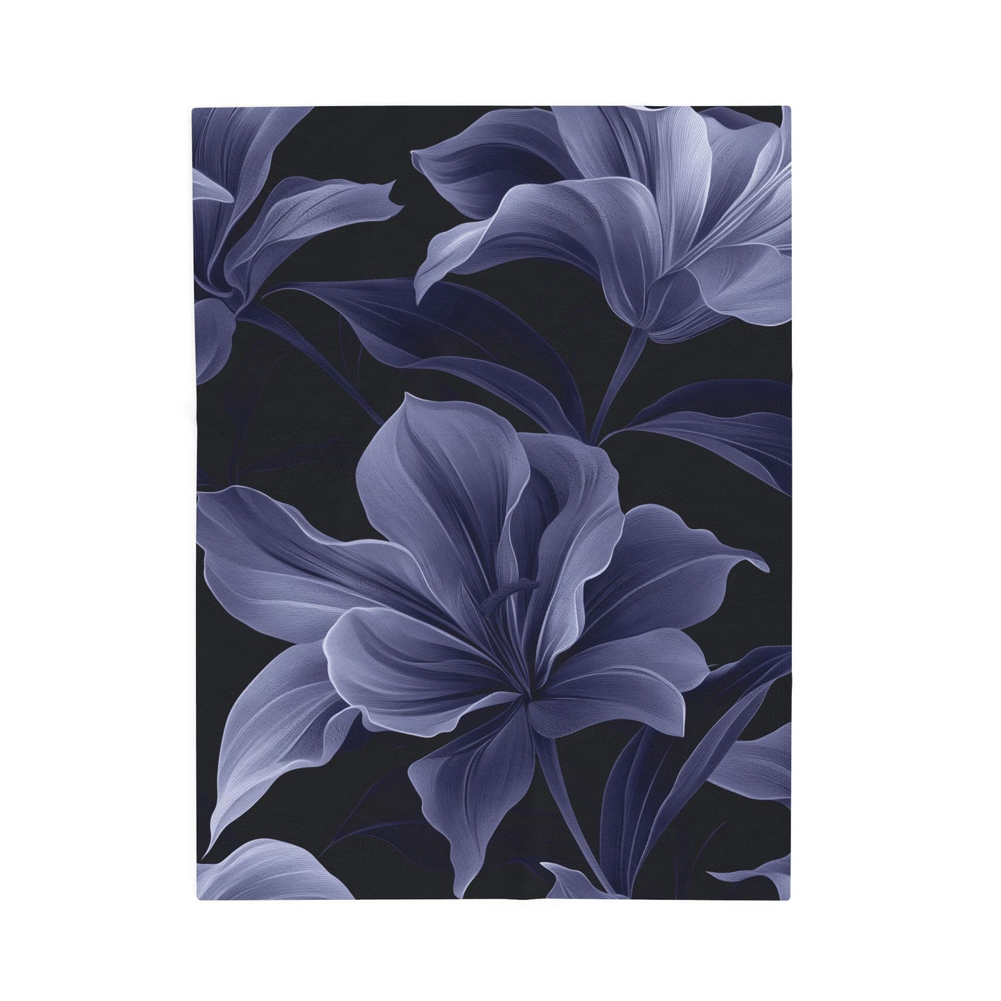 Midnight Bloom Throw Blanket