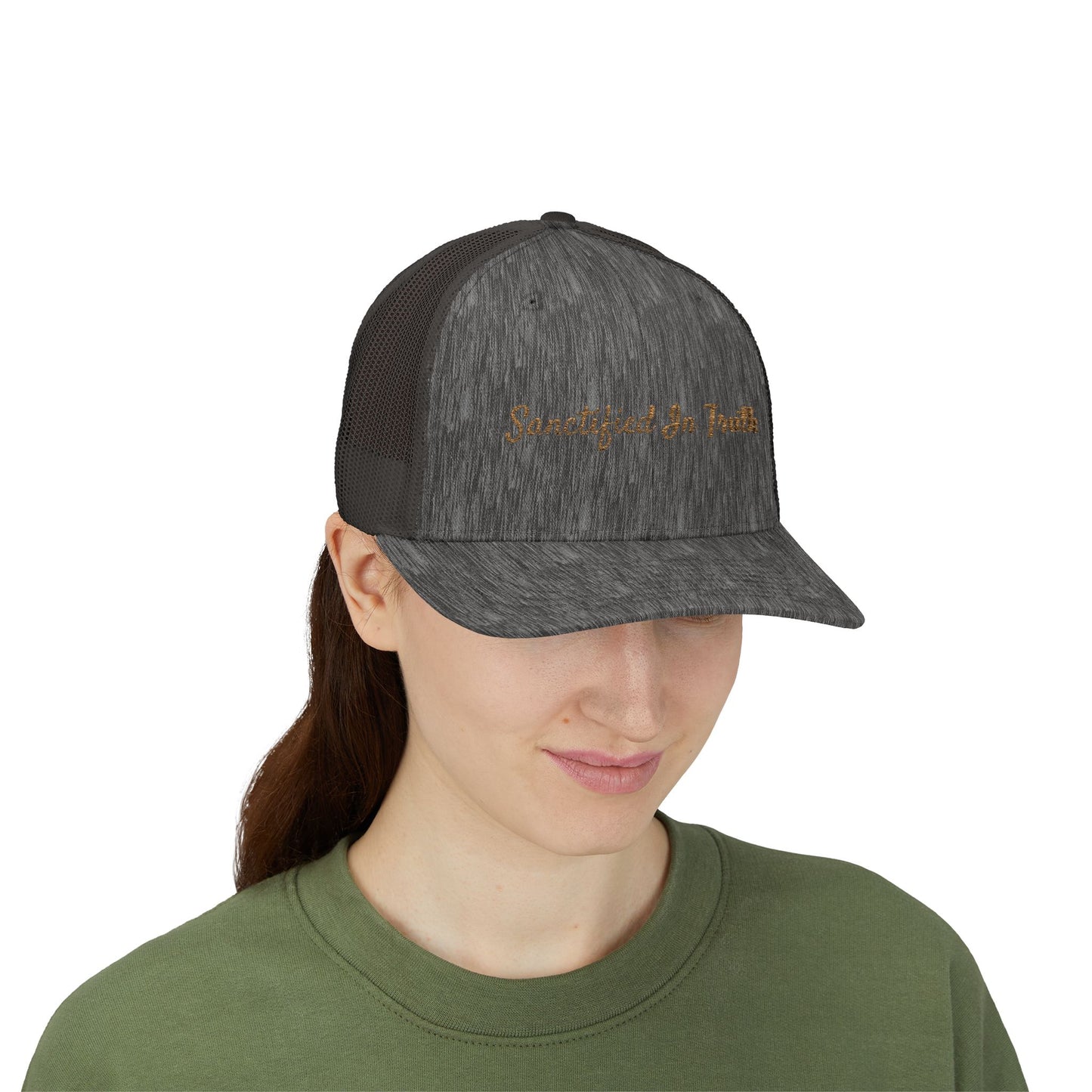 Sanctified In Truth Mesh Trucker Hat – Faith on the Go