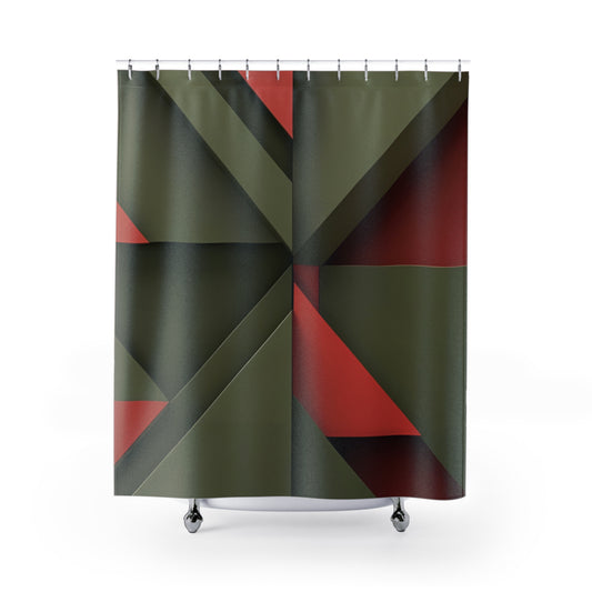"Urban Warrior Shower Curtain – Bold Lines, Brave Vibes"