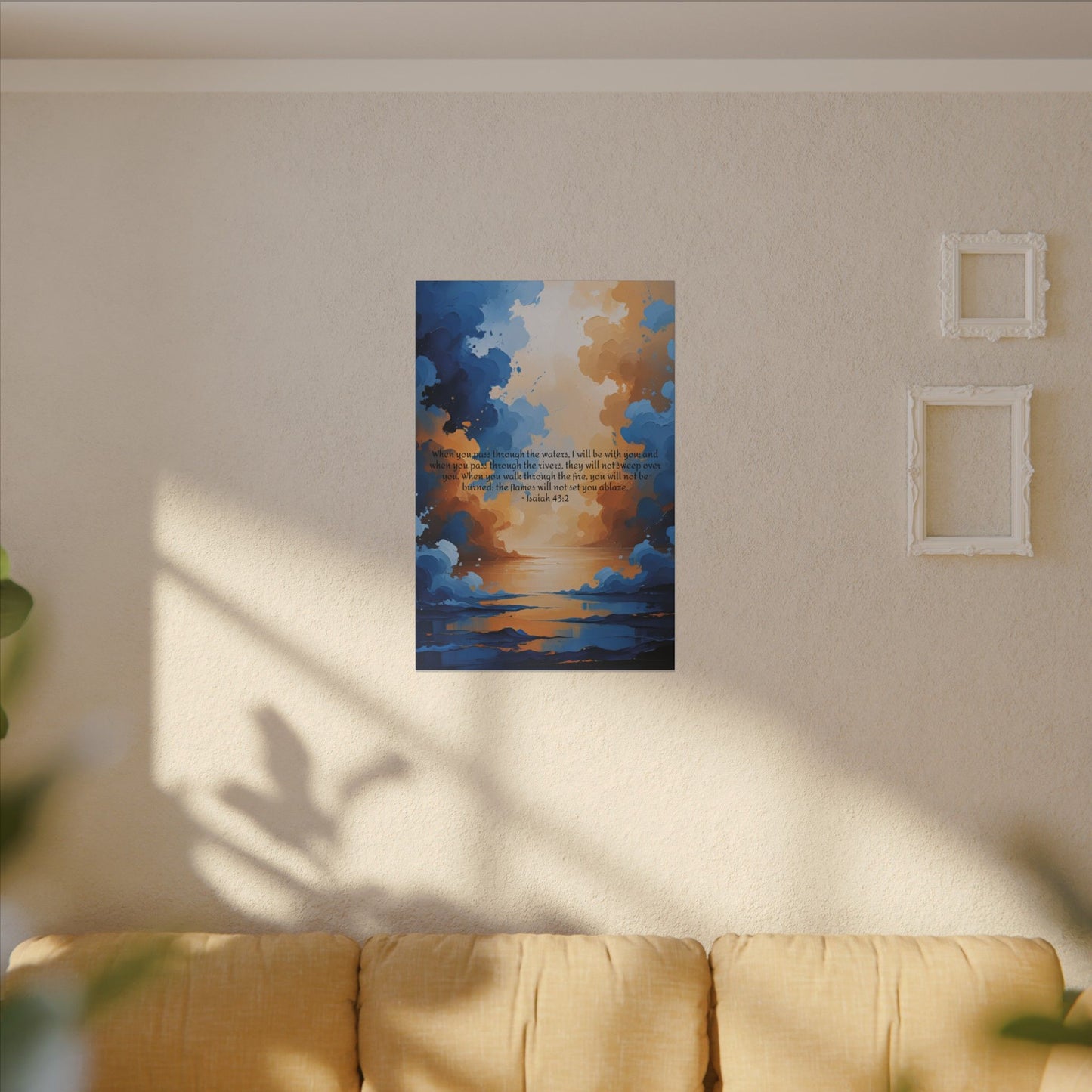 “Through the Fire & Water – Isaiah 43:2 Canvas”