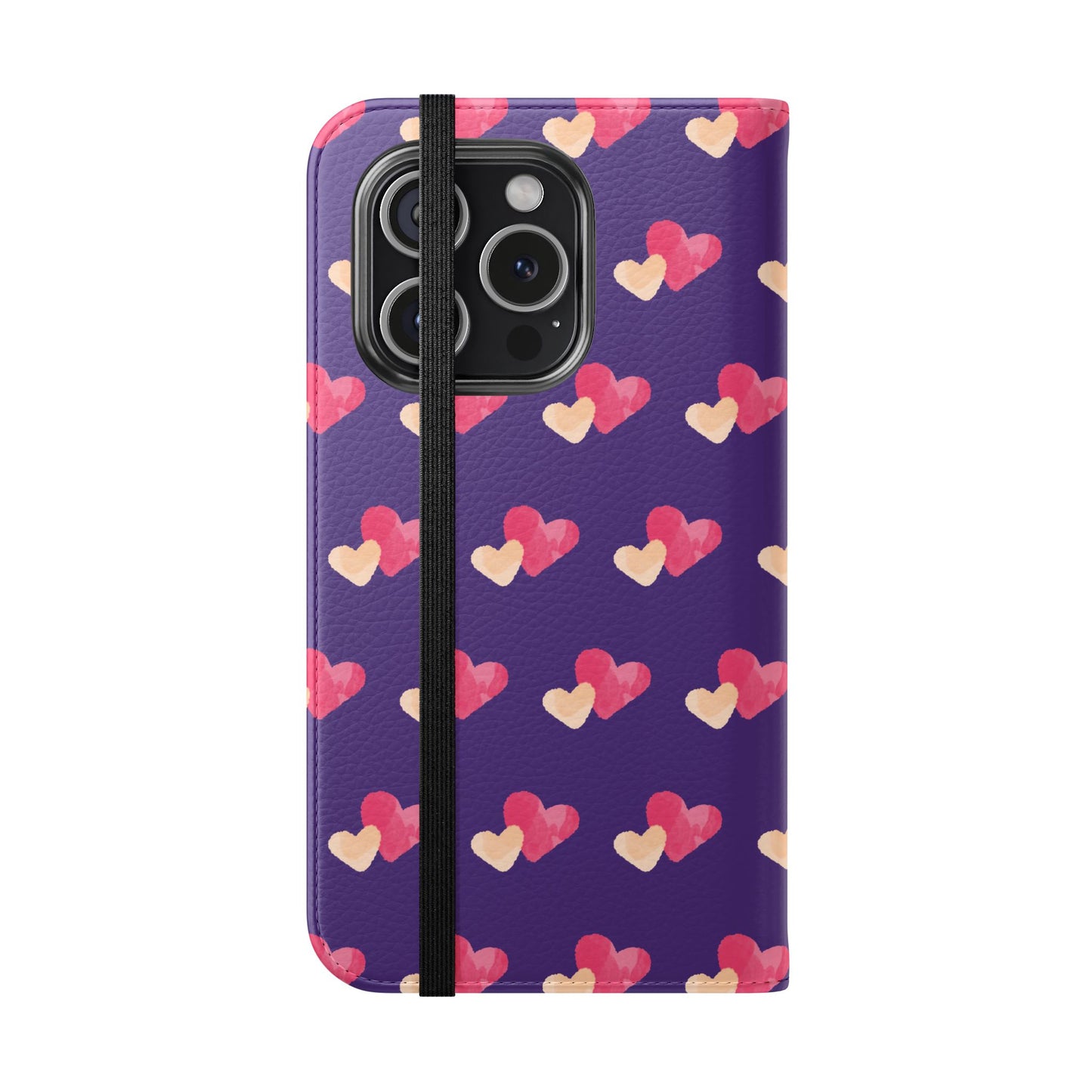 "Faith-Filled Hearts | Flip Phone Case – Purple"