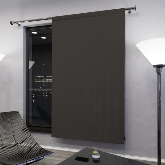 Gilded Rhythm Curtain Panel – Charcoal — Light-Blocking Single Curtain for Living Room, Bedroom, Home Décor