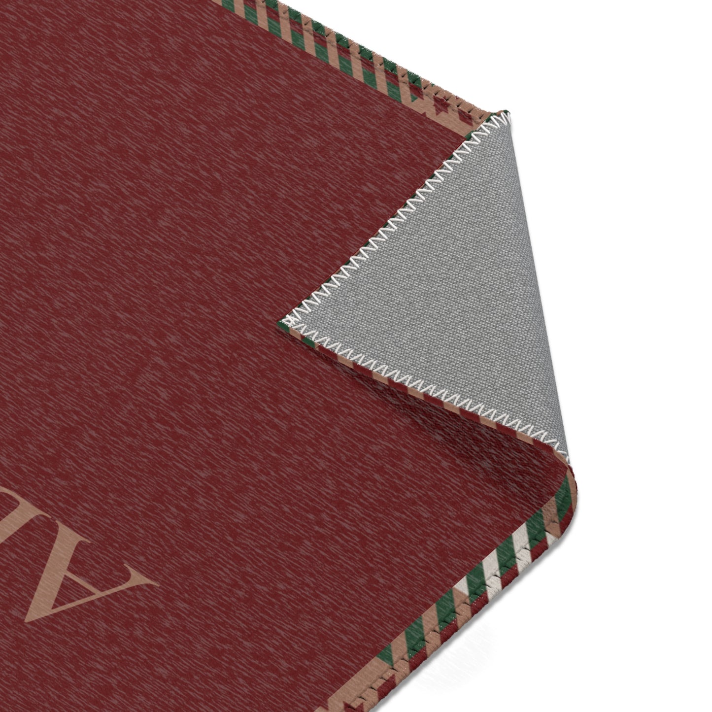 Abide Rug – Oxblood & Plaid