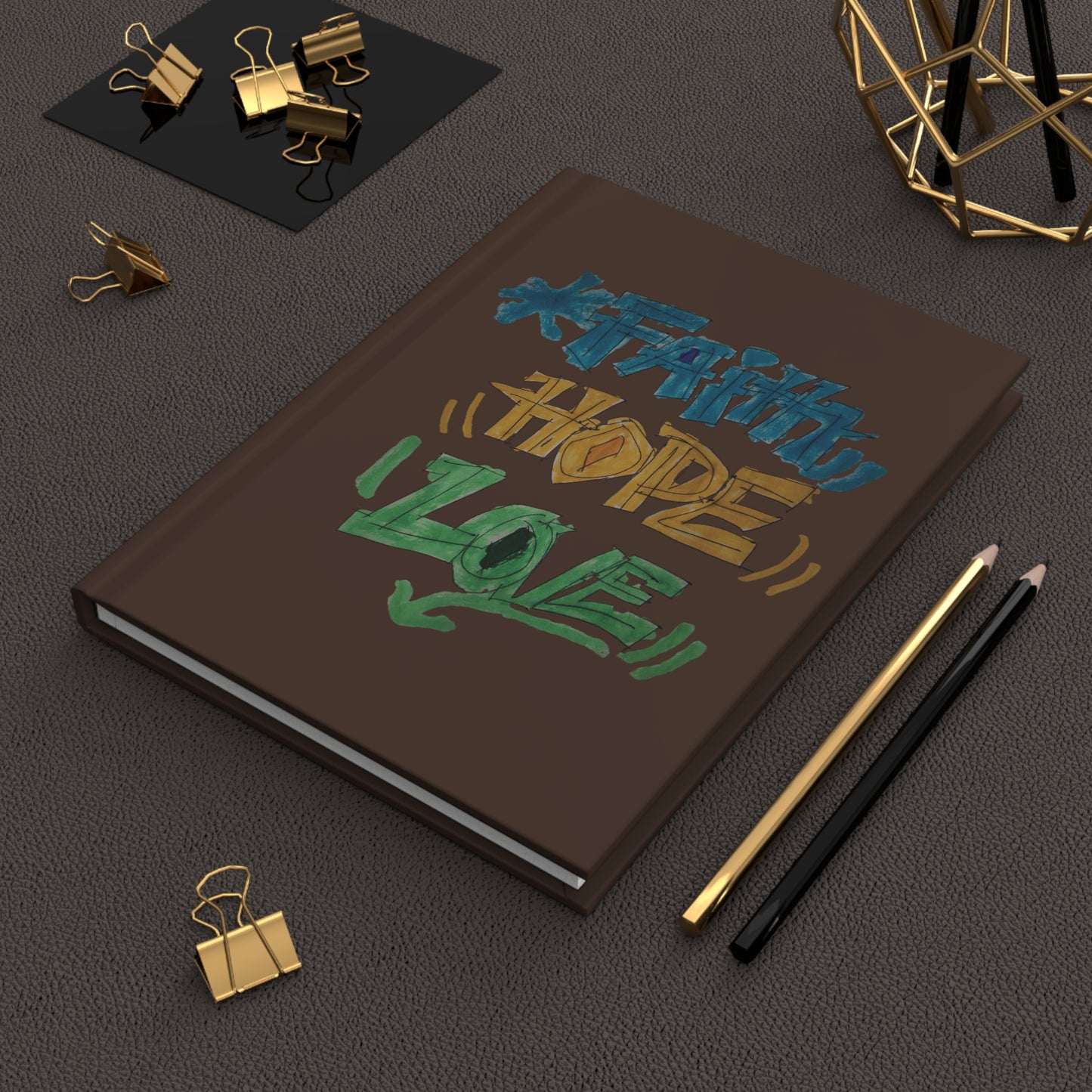 Faith Hope Love Journal – Espresso Cover