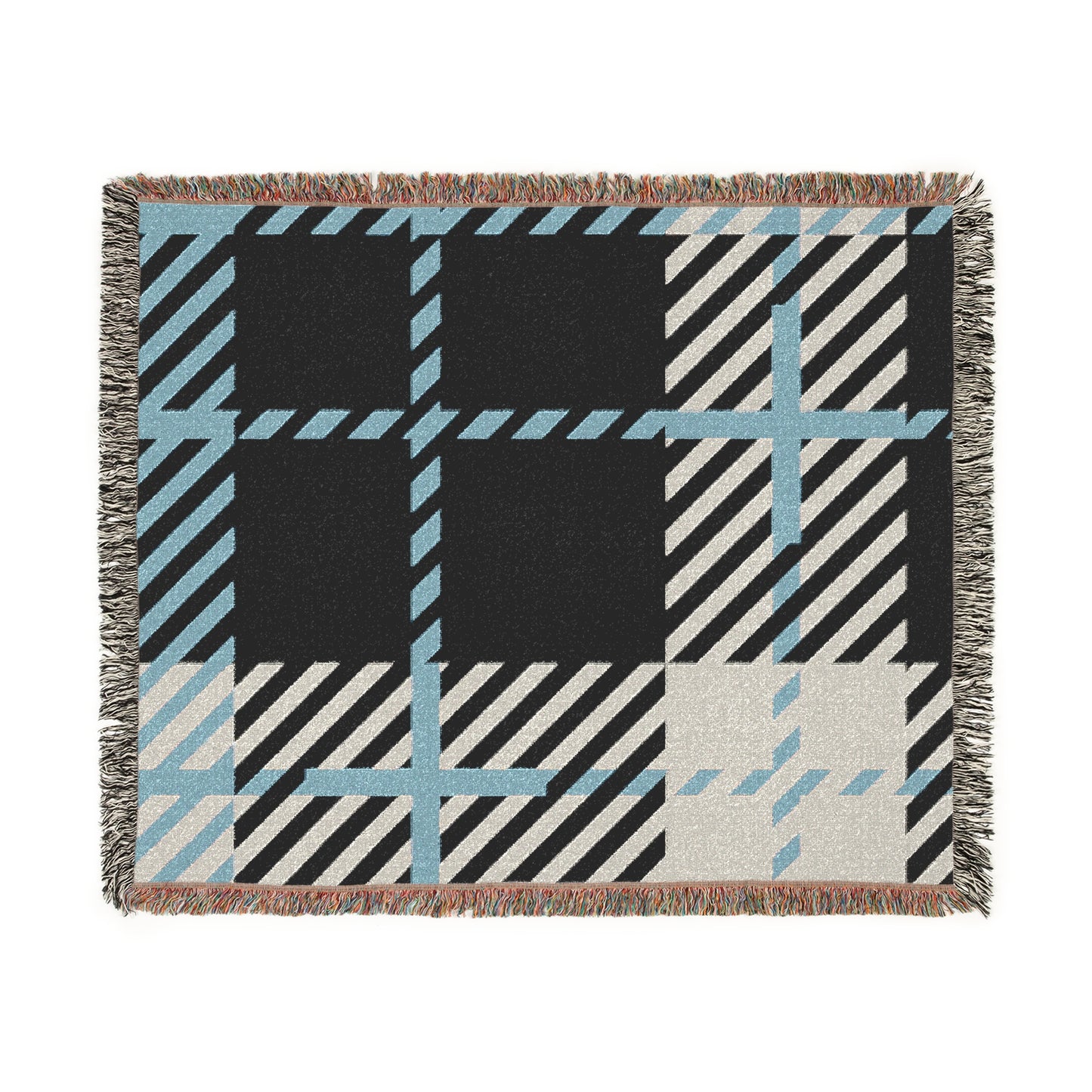 Frozen Echo Woven Throw Blanket – Whispers of Winter Collection