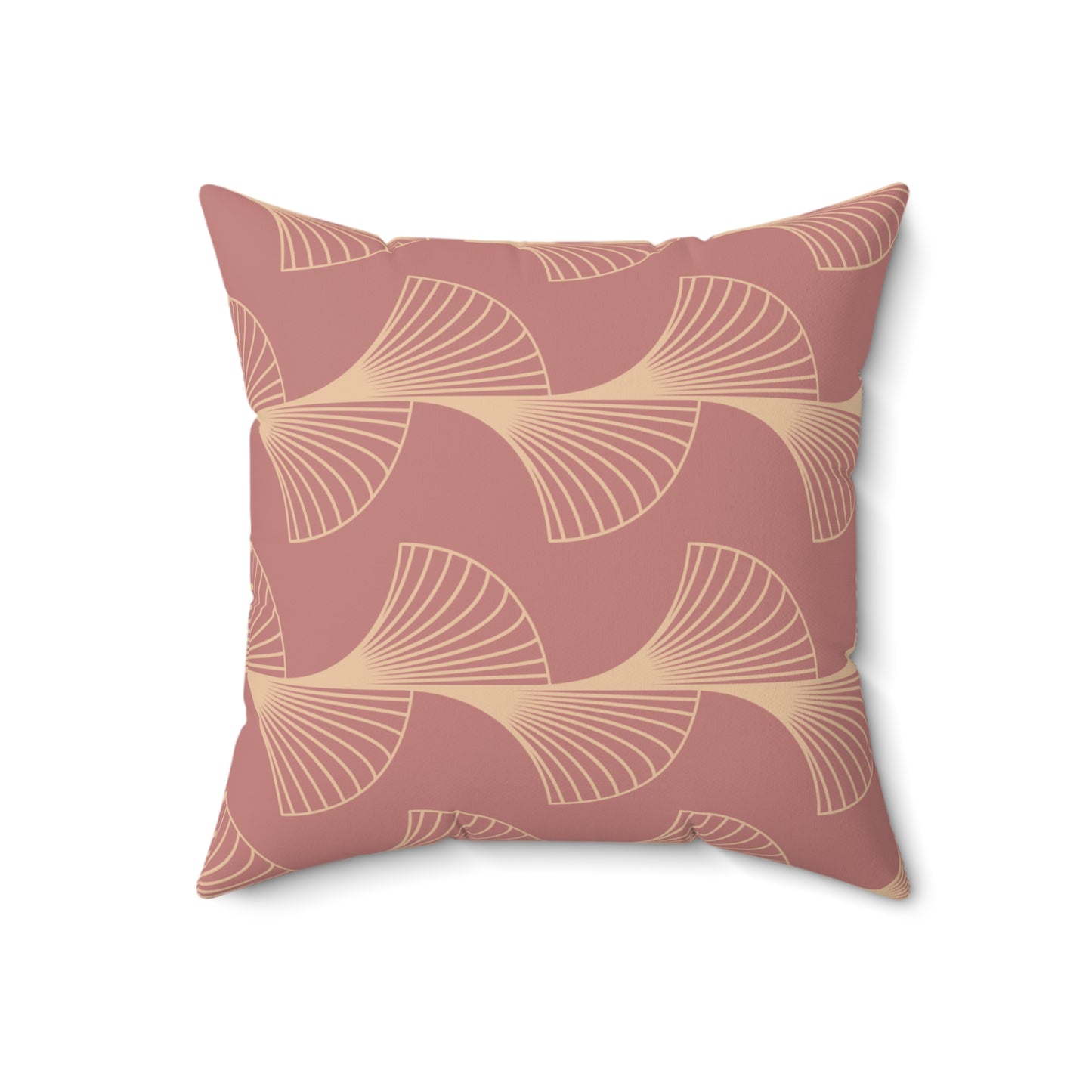 Rose Deco Luxe Throw Pillow – Muted Rose Base