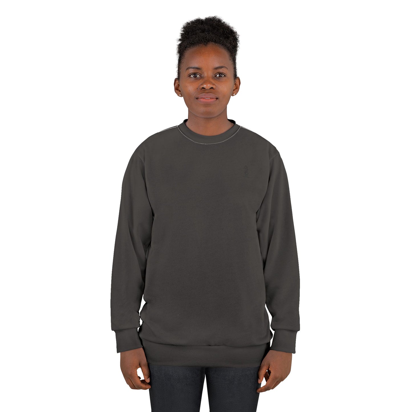 Faithful Tartan Solid Sweatshirt – Charcoal Black | Whispers of Winter Collection