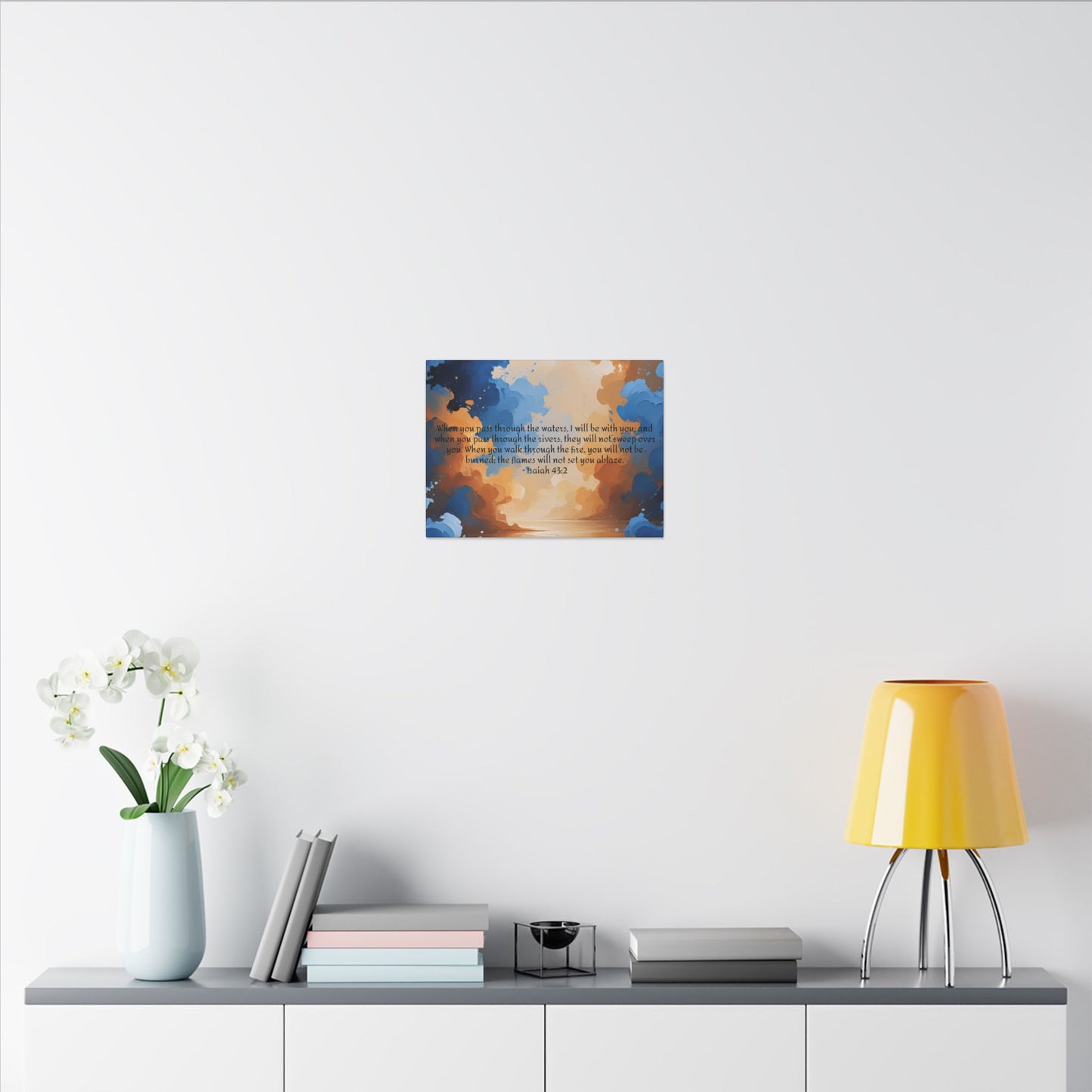 “Through the Fire & Water – Isaiah 43:2 Canvas”