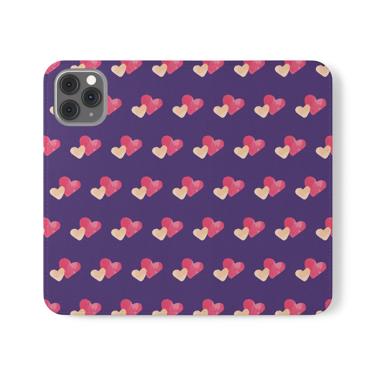 "Faith-Filled Hearts | Flip Phone Case – Purple"