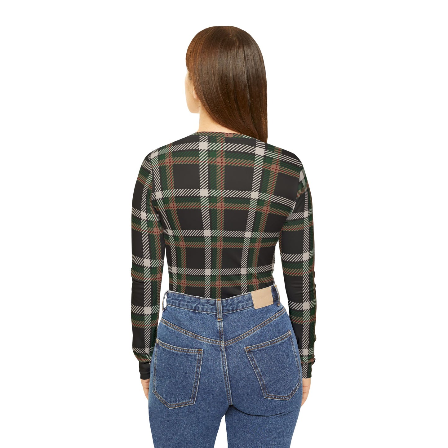Frosted Tartan Long Sleeve V-Neck Tee- Faithful Tartan Edition
