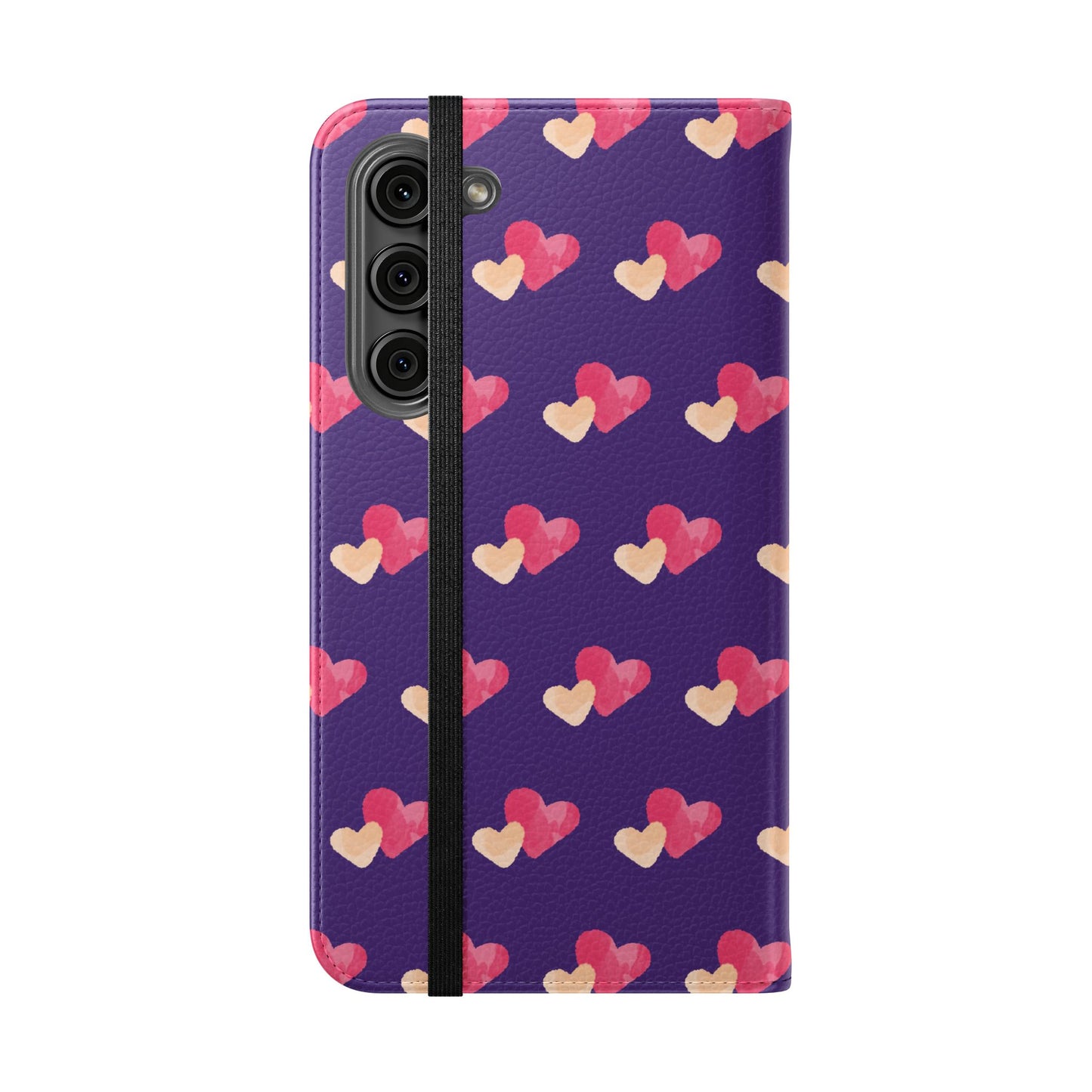 "Faith-Filled Hearts | Flip Phone Case – Purple"
