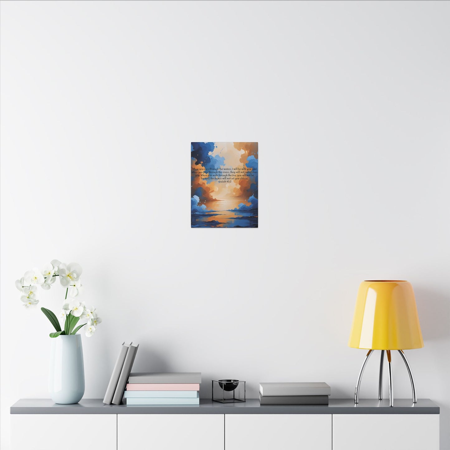 “Through the Fire & Water – Isaiah 43:2 Canvas”