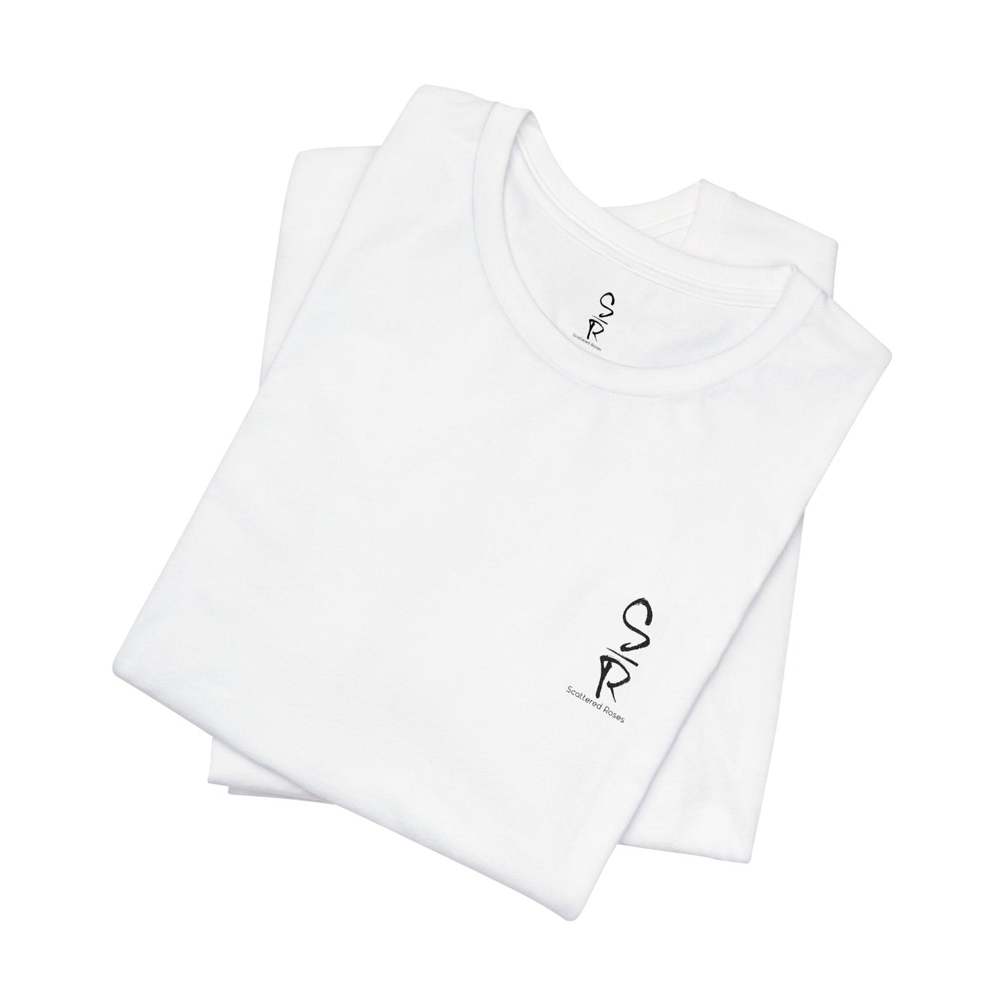 "Scattered Roses" Embroidered Logo Unisex Tee